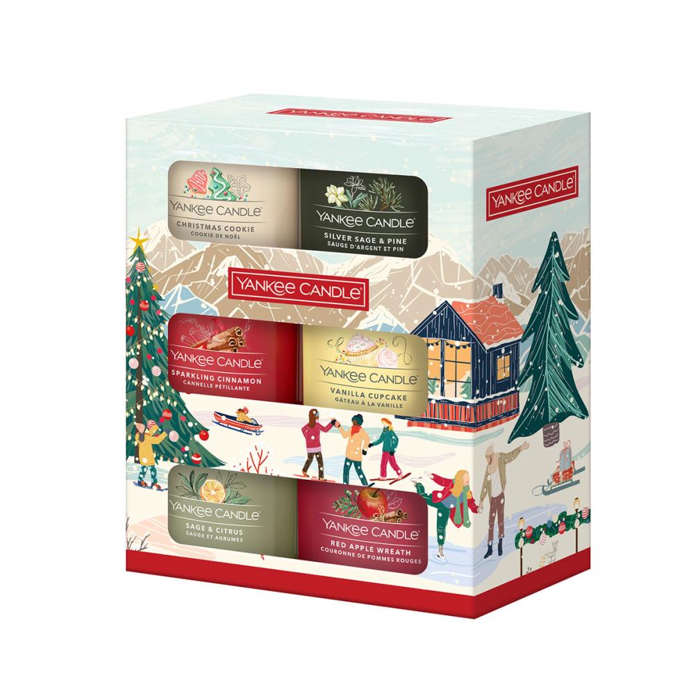 Yankee Candle 6 Filled Votive Candle Christmas Gift Set £20.69